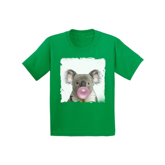 Awkward Styles Cute Koala Chewing Pink Gum Shirt Koala Lovers Lovely Gifts for Kids Animal Youth Shirt Cute Animal Lovers Clothes Kids T Shirt Gifts for Kids Koala Clothing Childrens Outfit