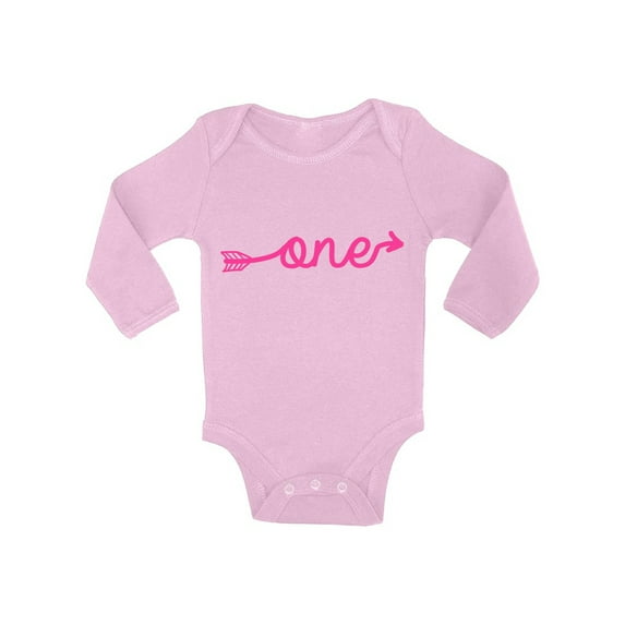Awkward Styles Cute One Piece Pink Arrow Bodysuit Birthday Baby Bodysuit Long Sleeve Gifts for 1 Year Old First Birthday Baby Bodysuit 1 Year Old Clothes My 1st Birthday Gifts for Birthday Gifts