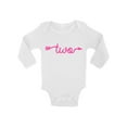 thumbnail image 1 of Awkward Styles Cute One Piece Pink Arrow Bodysuit Birthday Baby Bodysuit Long Sleeve Gifts for 2 Year Old Second Birthday Baby Bodysuit 2 Year Old Clothes My 2nd Birthday Gifts for Birthday Gifts, 1 of 4