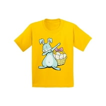 Awkward Styles Dabbing Easter Bunny Youth Shirt Easter T Shirt Kids Funny Easter Shirt for Kids Easter Holiday Gifts Easter Bunny T Shirt Kids Easter Shirt Funny Bunny Shirts for Easter Easter Gifts