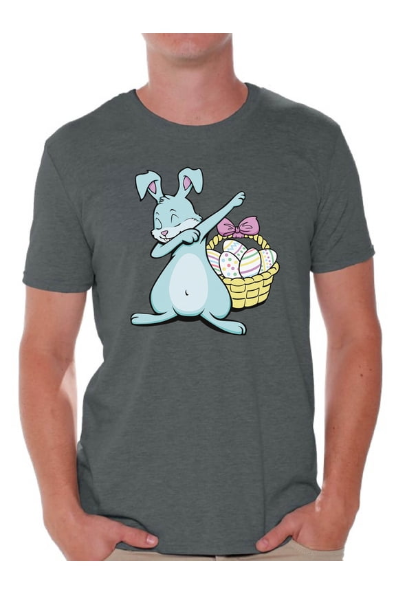 Dabbing Easter Bunny Shirt for Men Easter Bunny Tshirt Easter Shirt for Men Happy Easter Easter Gifts for Him Easter Bunny T Shirts Easter Holiday Shirts Easter Basket Stuffers