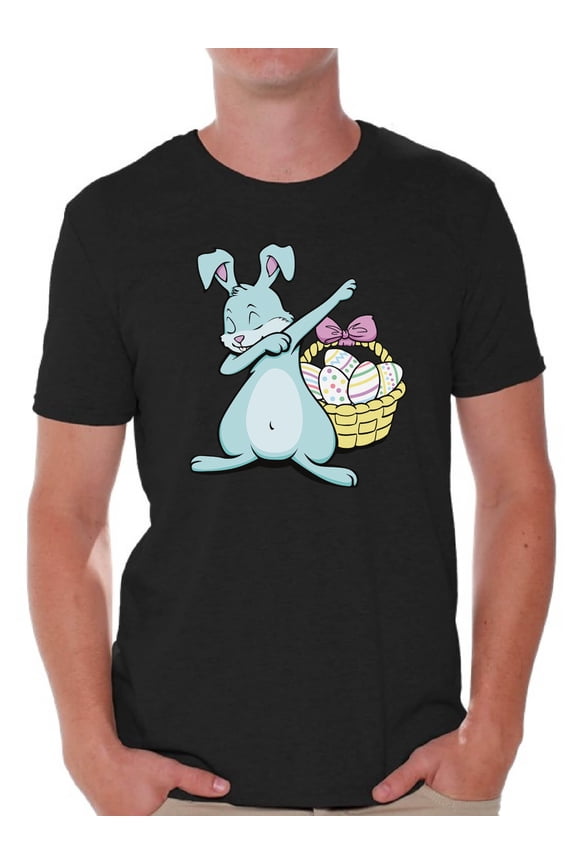 Dabbing Easter Bunny Shirt for Men Easter Bunny Tshirt Easter Shirt for Men Happy Easter Easter Gifts for Him Easter Bunny T Shirts Easter Holiday Shirts Easter Basket Stuffers