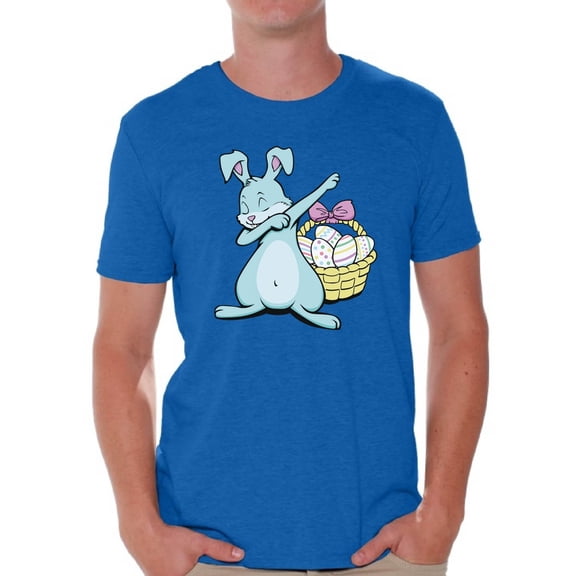 Awkward Styles Dabbing Easter Bunny Shirt for Men Easter Bunny Tshirt Easter Shirt for Men Happy Easter Easter Gifts for Him Easter Bunny T Shirts Easter Holiday Shirts Easter Basket Stuffers