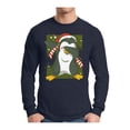 thumbnail image 1 of Awkward Styles Dabbing Xmas Penguin Christmas Sweater Long Sleeve T-Shirt for Men, 1 of 4