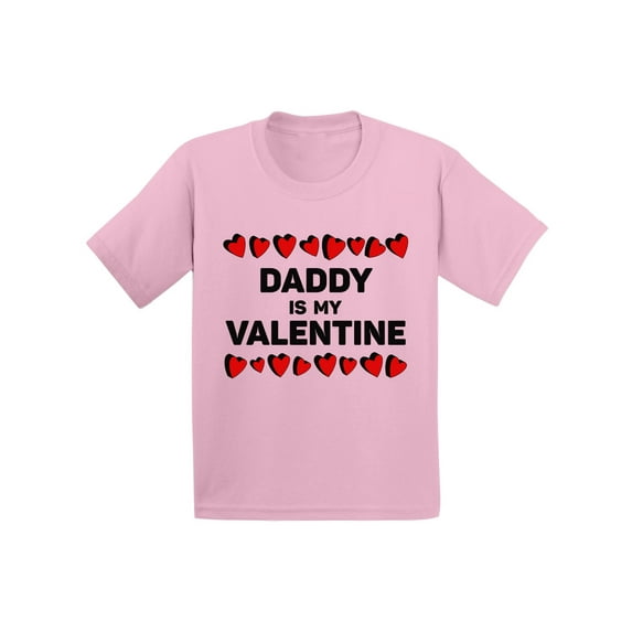 Awkward Styles Daddy Is My Valentine Infant Shirt Girls Valentine's Day Shirt Cute Gifts for Girls Dad Valentine's Day Tshirt for Infant Girl Funny Princess Daddy Shirt Dad Daughter Valentine's Shirt