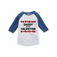thumbnail image 1 of Awkward Styles Daddy Is My Valentine Youth Raglan Shirt Valentine Jersey Shirt Dad Daughter Gifts Valentine Day Shirt Cute Gifts for Girls Dad Valentine's Day Tshirt Kids Fun Princess Daddy, 1 of 4