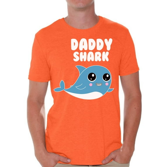 Awkward Styles Daddy Shark Shirt for Him Shark Family Men's T Shirt Family Vacation Shirts Matching Shark Shirts for Family Shark Gifts for Dad Shark Themed Party Outfit for Dad Shark Dad T-Shirt