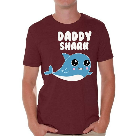 Awkward Styles Daddy Shark Shirt for Him Shark Family Men's T Shirt Family Vacation Shirts Matching Shark Shirts for Family Shark Gifts for Dad Shark Themed Party Outfit for Dad Shark Dad T-Shirt