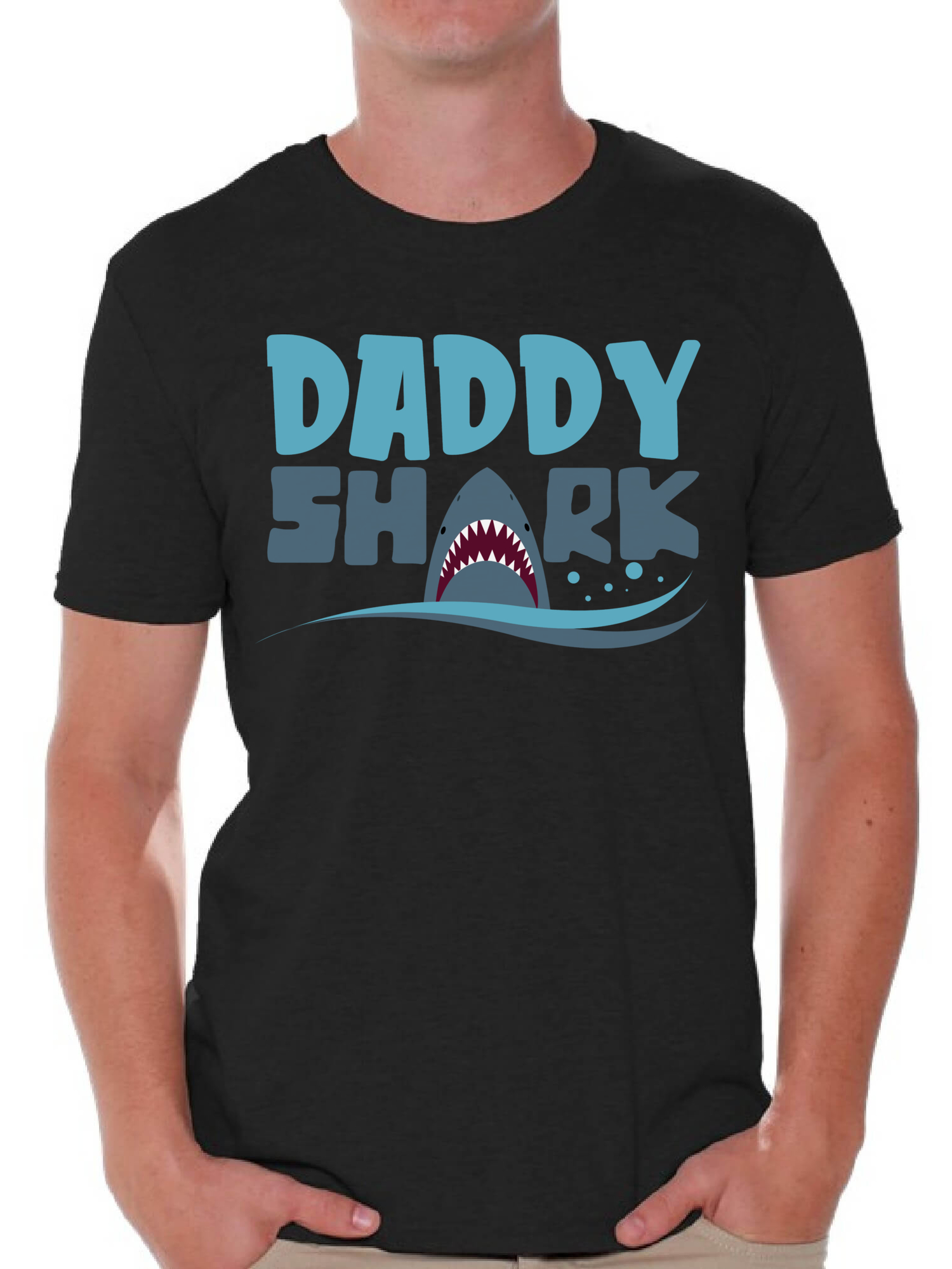 Awkward Styles Daddy Shark Tshirt for Men Shark Family T Shirt Family Vacation Shirts Matching Shark Shirts for Family Shark Gifts for Dad Shark Themed Party Outfit for Dad Shark Dad T-Shirt - image 1 of 4