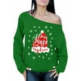 thumbnail image 1 of Awkward Styles Dear Santa I Can Explain Off Shoulder Sweatshirt Dear Santa Oversized Sweater for Women Funny Christmas Gifts for Her Holiday Sweatshirt Christmas Party Outfit Santa Claus Crewneck, 1 of 5