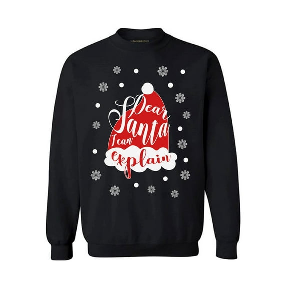 Awkward Styles Dear Santa I Can Explain Sweatshirt Dear Santa Xmas Sweater Funny Christmas Sweaters Christmas Gifts Funny Santa Christmas Sweater Holiday Outfit Christmas Party Sweatshirt