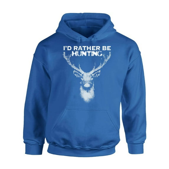 Awkward Styles Deer Hoodie Hunter Hoodie for Men I Love Deer Hunting Hoodie for Women I Would Rather be Hunting Sweatshirt Hunters Gifts Hoodie for Hunter I'd Rather be Hunting Unisex Sweater