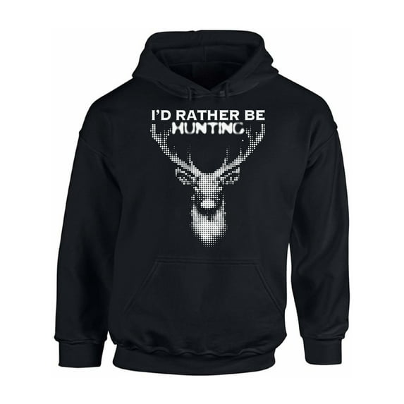 Awkward Styles Deer Hoodie Hunter Hoodie for Men I Love Deer Hunting Hoodie for Women I Would Rather be Hunting Sweatshirt Hunters Gifts Hoodie for Hunter I'd Rather be Hunting Unisex Sweater