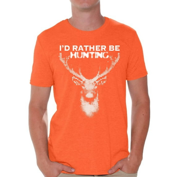 Awkward Styles Deer Hunting Shirt for Him I Would Rather be Hunting Shirt for Boyfriend Deer Hunting Lovers Gifts Hunter T Shirt for Dad Hunting Tshirt for Men I'd Rather be Hunting Men's Shirt