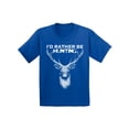 thumbnail image 1 of Awkward Styles Deer Hunting T Shirt for Boys I Would Rather be Hunting Shirt for Girls Deer Hunting Lovers Gifts Hunter T Shirt for Children I Love Hunting Shirt I'd Rather be Hunting Kids Shirts, 1 of 4