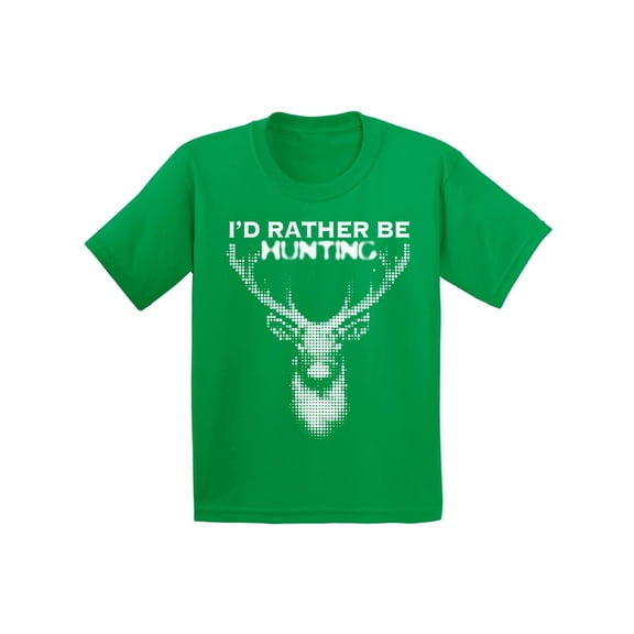 Awkward Styles Deer Hunting T Shirt for Boys I Would Rather be Hunting Shirt for Girls Deer Hunting Lovers Gifts Hunter T Shirt for Children I Love Hunting Shirt I'd Rather be Hunting Kids Shirts
