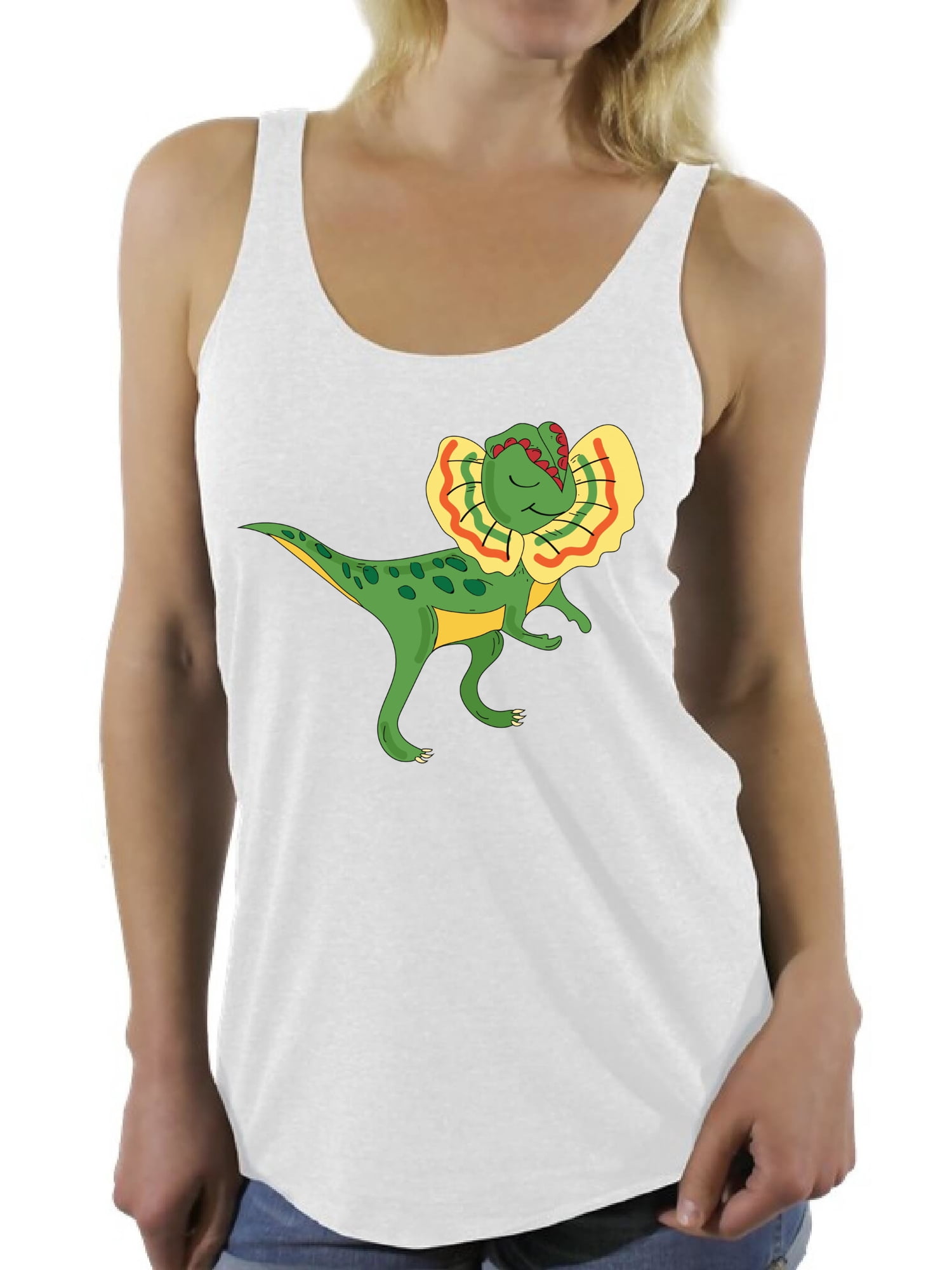 Awkward Styles Dilophosaurus Racerback Tank Top for Her Dinosaur Tanks ...