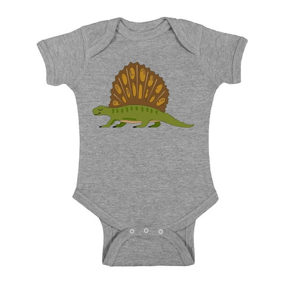 Awkward Styles Dimetrodon Romper Baby Bodysuit Short Sleeve Dinosaur One Piece Top for Newborn Baby Dinosaur Gifts for Babies Cute Dinosaur Clothes for Baby Girl Animal Bodysuit for Baby Boy