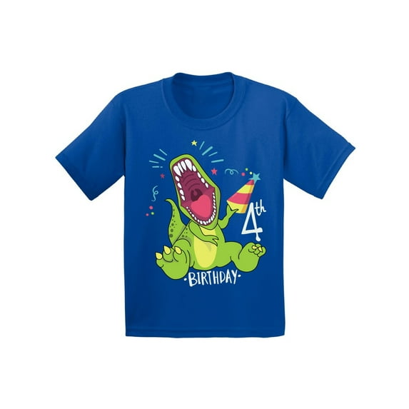 Awkward Styles Dinosaur Birthday Shirt for 4 Year Old 4th Birthday Party Shirt Dinosaur Gifts for Kids Dinosaur Themed Birthday Party 4th Birthday Boy Shirt Gifts for 4 Year Old Birthday Girl Shirt