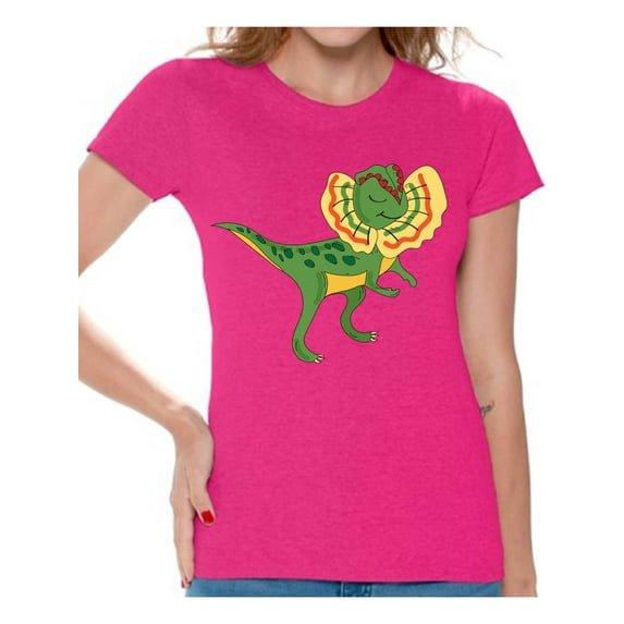 Awkward Styles Dinosaur Dilophosaurus Shirts for Women Dilophosaurus T Shirt Spirit Animal Shirts for Women Dilophosaurus Outfit Gifts for Her Dinosaur Themed Party Dinosaur Gifts for Women