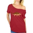 thumbnail image 1 of Awkward Styles Dinosaur Off The Shoulder Tshirt Ankylosaurus Oversized Shirts Ankylosaurus T Shirt Animal Shirts for Women Ankylosaurus Outfit Dinosaur Themed Party Gifts Dinosaur Gifts for Her, 1 of 4