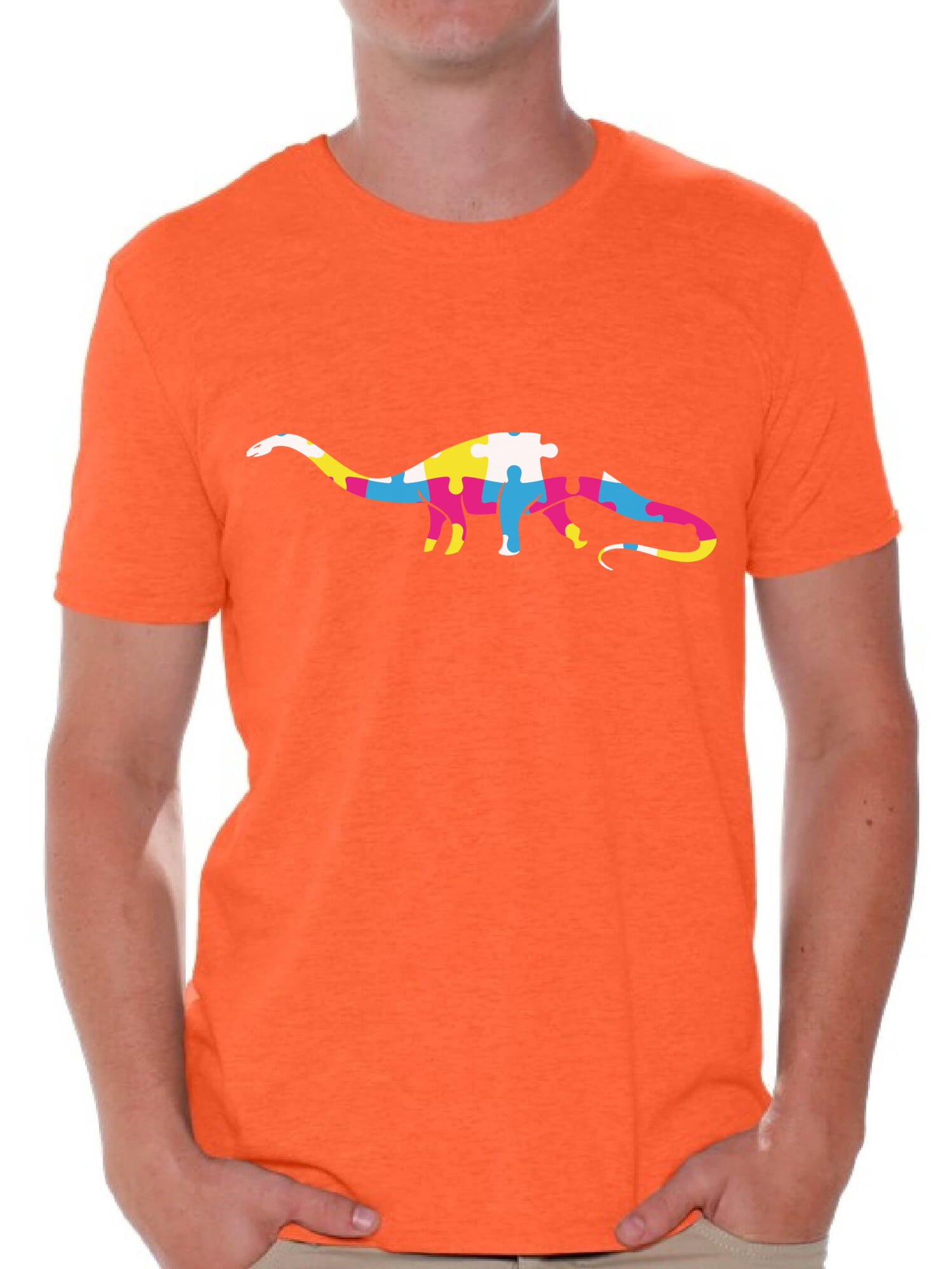 Awkward Styles Dinosaur Puzzle Piece for Autism Awareness Men's Autism ...