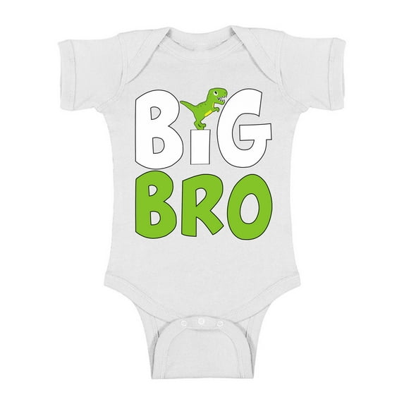 Awkward Styles Dinosaur Romper Outfit Big Brother One Piece Dinosaur Gifts for Baby Boys Bodysuit for Little One Cute Baby Clothing for Boys Kids Gifts Big Brother Baby Bodysuit Short Sleeve