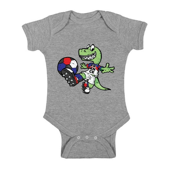 Awkward Styles Dinosaur Soccer Short Sleeve Baby Bodysuit France Baby Bodysuit