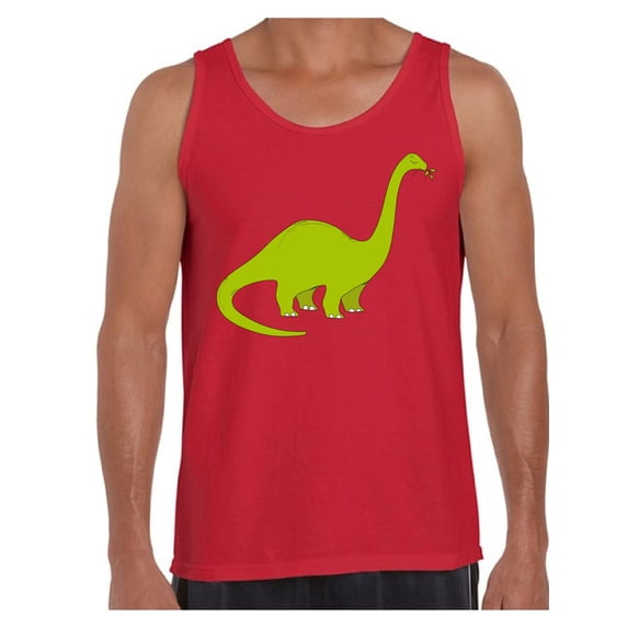 Awkward Styles Dinosaur Tank Top for Men Brontosaurus Tanks for Men Green Brontosaurus T Shirt Animal Shirts for Men Funny Brontosaurus Gifts for Him Dinosaur Party Outfit Dinosaur Gifts for Men