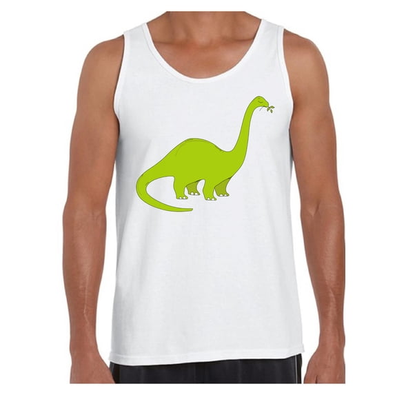 Awkward Styles Dinosaur Tank Top for Men Brontosaurus Tanks for Men Green Brontosaurus T Shirt Animal Shirts for Men Funny Brontosaurus Gifts for Him Dinosaur Party Outfit Dinosaur Gifts for Men