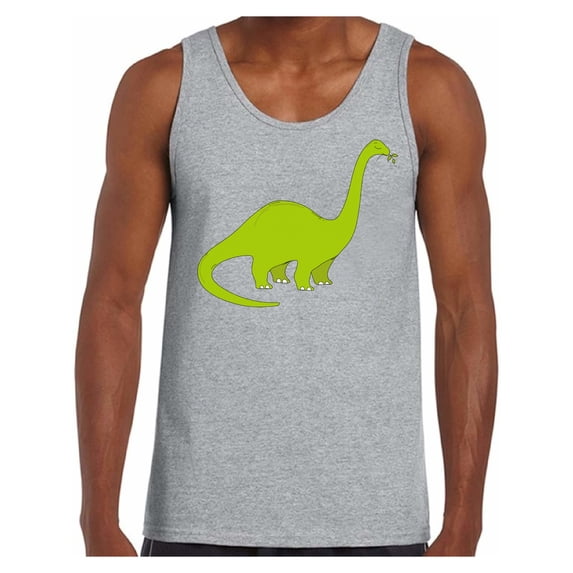 Awkward Styles Dinosaur Tank Top for Men Brontosaurus Tanks for Men Green Brontosaurus T Shirt Animal Shirts for Men Funny Brontosaurus Gifts for Him Dinosaur Party Outfit Dinosaur Gifts for Men