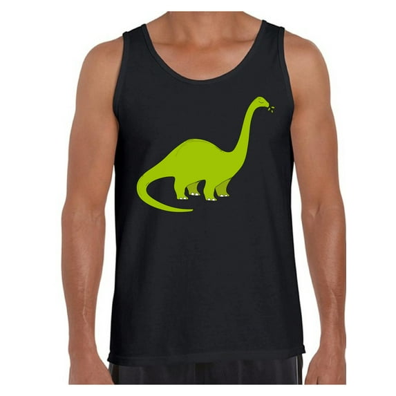 Awkward Styles Dinosaur Tank Top for Men Brontosaurus Tanks for Men Green Brontosaurus T Shirt Animal Shirts for Men Funny Brontosaurus Gifts for Him Dinosaur Party Outfit Dinosaur Gifts for Men