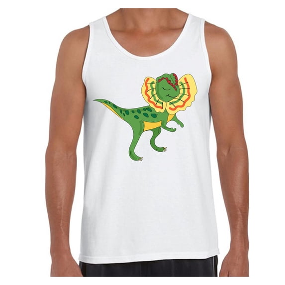 Awkward Styles Dinosaur Tank Top for Men Dilophosaurus Tanks for Men Dilophosaurus T Shirt Animal Shirts for Men Funny Dilophosaurus Gifts for Him Dinosaur Party Outfit Dinosaur Gifts for Men