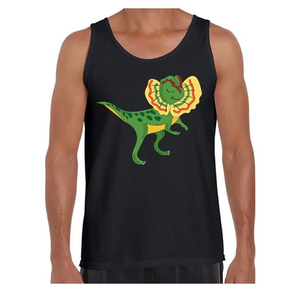 Awkward Styles Dinosaur Tank Top for Men Dilophosaurus Tanks for Men Dilophosaurus T Shirt Animal Shirts for Men Funny Dilophosaurus Gifts for Him Dinosaur Party Outfit Dinosaur Gifts for Men