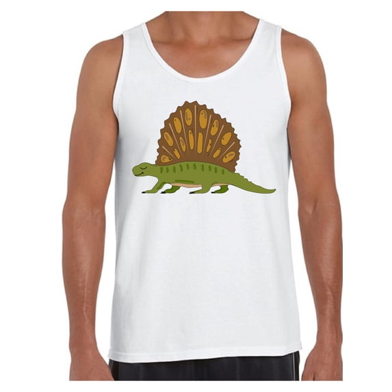 Awkward Styles Dinosaur Tank Top for Men Dimetrodon Dinosaur Tanks for Men Dimetrodon T Shirt Animal Shirts for Men Funny Dimetrodon Gifts for Him Dinosaur Party Outfit Dinosaur Gifts for Men