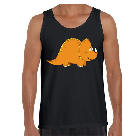 Awkward Styles Dinosaur Tank Top for Men Triceratops Dinosaur Tanks for Men Triceratops T Shirt Animal Shirts for Men Funny Triceratops Gifts for Him Dinosaur Party Outfit Dinosaur Gifts for Men