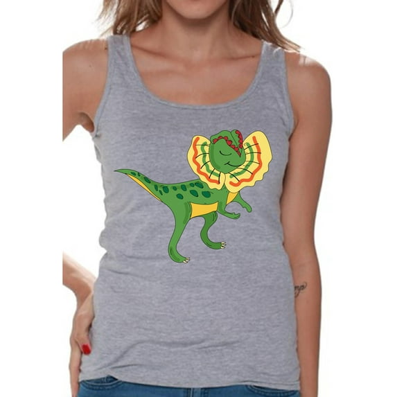 Awkward Styles Dinosaur Tanks Dilophosaurus Shirts for Women Dilophosaurus Tank Top Animal Shirts for Women Dilophosaurus Outfit Gifts for Her Dinosaur Themed Party Dinosaur Gifts for Women
