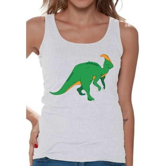 Awkward Styles Dinosaur Tanks Parasaurolophus Shirts for Women Parasaurolophus Tank Top Animal Shirts for Women Parasaurolophus Outfit Gifts for Her Dinosaur Themed Party Dinosaur Gifts for Women