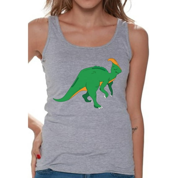 Awkward Styles Dinosaur Tanks Parasaurolophus Shirts for Women Parasaurolophus Tank Top Animal Shirts for Women Parasaurolophus Outfit Gifts for Her Dinosaur Themed Party Dinosaur Gifts for Women