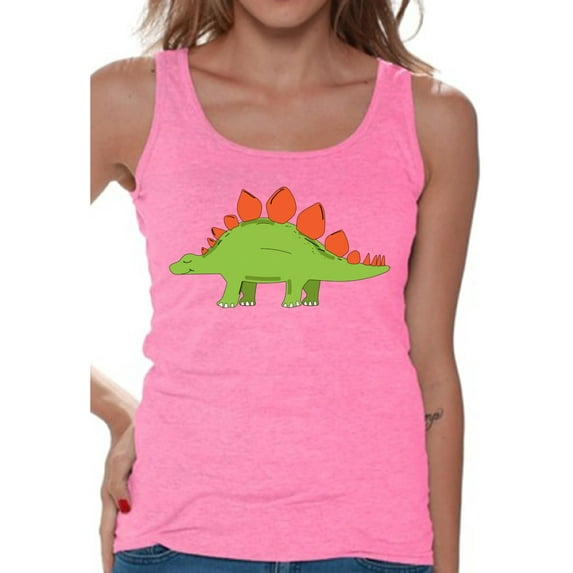 Awkward Styles Dinosaur Tanks Stegosaurus Shirts for Women Stegosaurus Tank Top Spirit Animal Shirts for Women Stegosaurus Outfit Gifts for Her Dinosaur Themed Party Dinosaur Gifts for Women