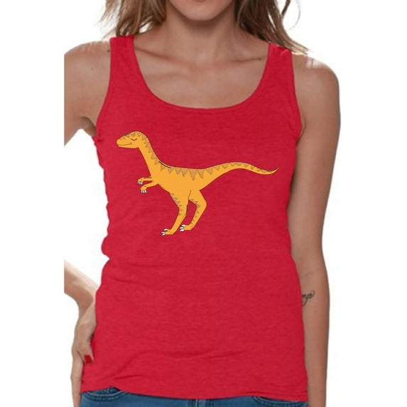 Awkward Styles Dinosaur Tanks Velociraptor Shirts for Women Velociraptor Tank Top Spirit Animal Shirts for Women Velociraptor Outfit Gifts for Her Dinosaur Themed Party Dinosaur Gifts for Women