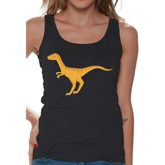 Awkward Styles Dinosaur Tanks Velociraptor Shirts for Women Velociraptor Tank Top Spirit Animal Shirts for Women Velociraptor Outfit Gifts for Her Dinosaur Themed Party Dinosaur Gifts for Women