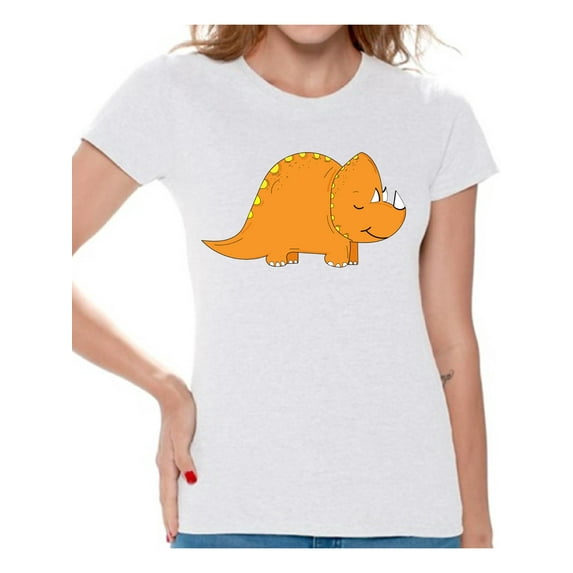 Awkward Styles Dinosaur Tshirt Triceratops Shirts for Women Triceratops T Shirt Spirit Animal Shirts for Women Triceratops Outfit Gifts for Her Dinosaur Themed Party Dinosaur Gifts for Women