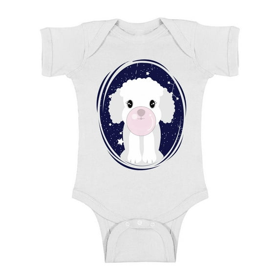 Awkward Styles Dog with a Chewing Gum Bodysuit One Piece Dog Outfit for Baby Boy One Piece Dog Outfit for Baby Girl Gift for 1 Year Old Dog Birthday Paty Clothing Animal Lover Bodysuit