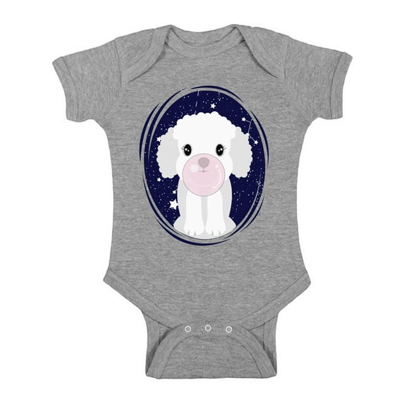 Awkward Styles Dog with a Chewing Gum Bodysuit One Piece Dog Outfit for Baby Boy One Piece Dog Outfit for Baby Girl Gift for 1 Year Old Dog Birthday Paty Clothing Animal Lover Bodysuit