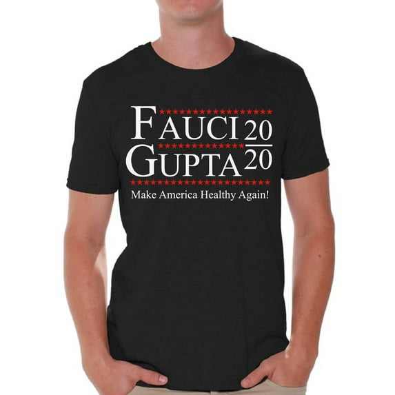 Awkward Styles Dr Fauci Shirt for Men Dr Gupta Shirts President Fauci Gupta 2020 T-shirt Men's Wash Your Hands Shirts Short Sleeve T-Shirt Make America Healthy Again Shirt for Men