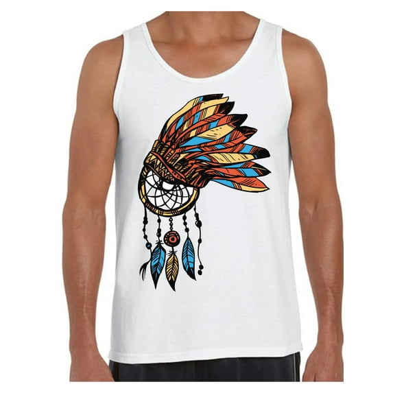 Awkward Styles Dreamcatcher Sleeveless Shirt Colorful Feathers Tank Tops for Men