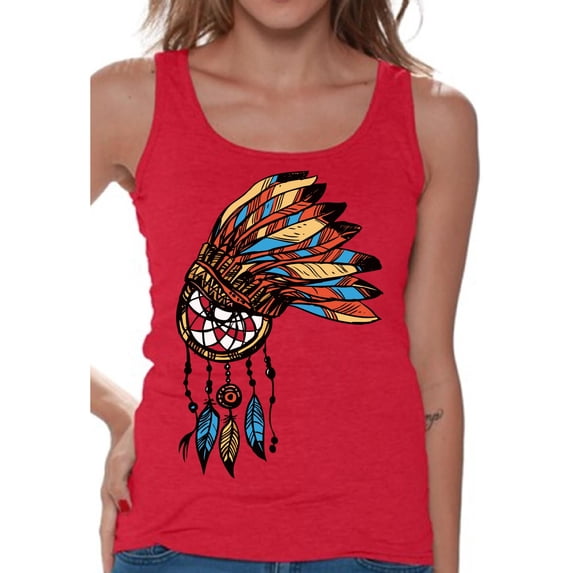 Awkward Styles Dreamcatcher Sleeveless Shirt Colorful Feathers Tank Tops for Women