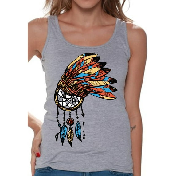 Awkward Styles Dreamcatcher Sleeveless Shirt Colorful Feathers Tank Tops for Women