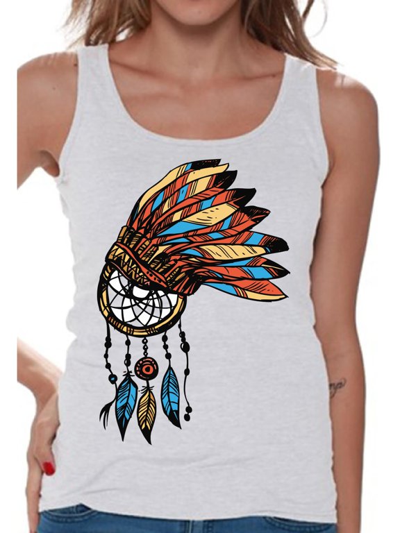 Awkward Styles Dreamcatcher Sleeveless Shirt Colorful Feathers Tank Tops for Women